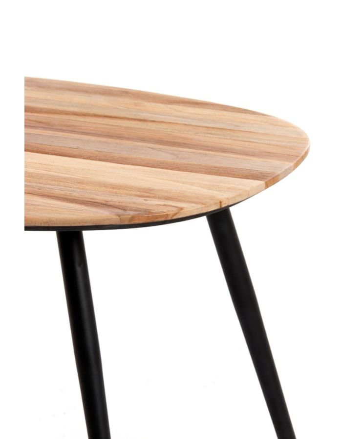 Set de 2 Tables Basses Bois Naturel