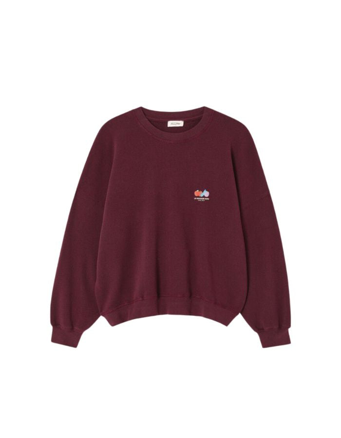 Sweat Ample Col Rond Atubay Lie de Vin American Vintage 