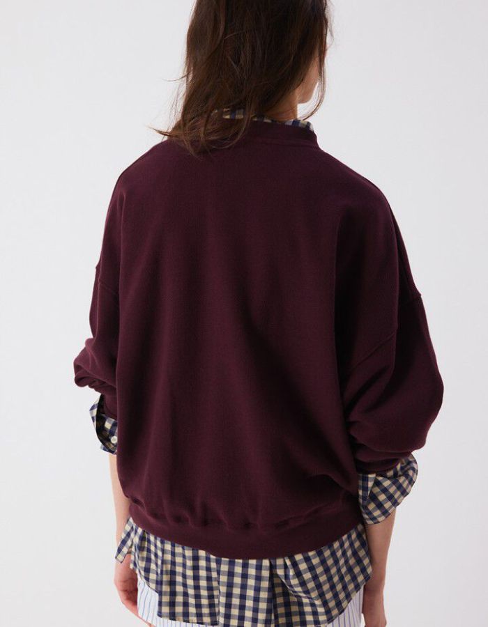 Sweat Ample Col Rond Atubay Lie de Vin American Vintage 