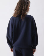 Sweat Col Rond Plizzy Navy Vintage