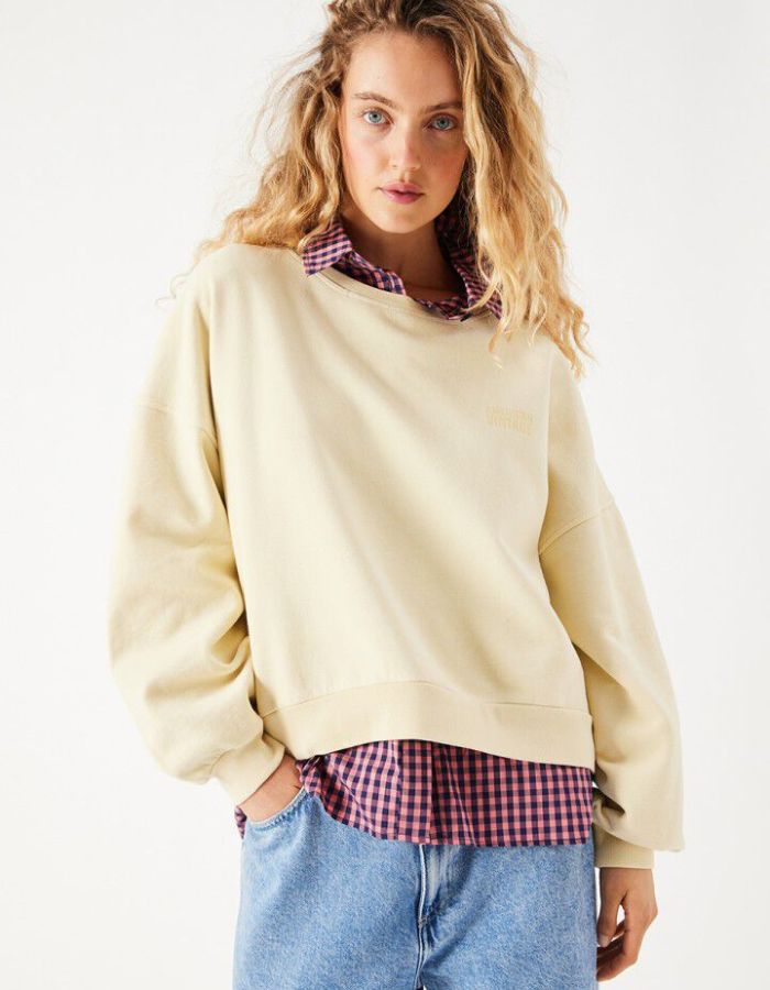 Sweat col rond Jitbay Limonade Vintage American Vintage 