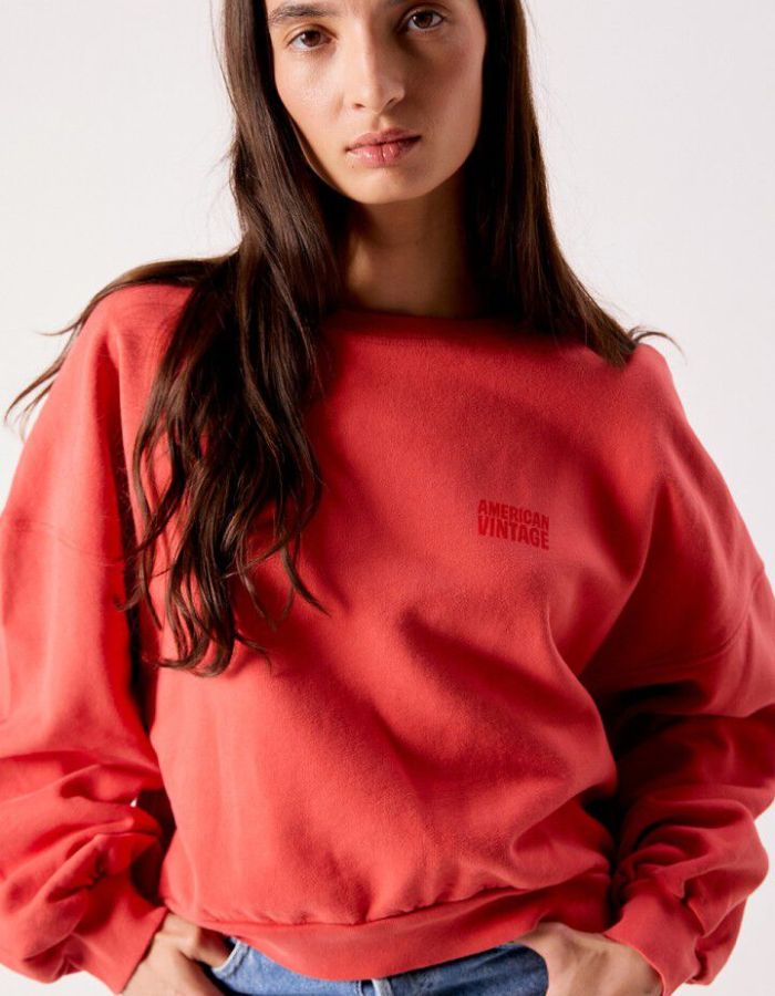 Sweat Jitbay Vermillon Vintage American Vintage