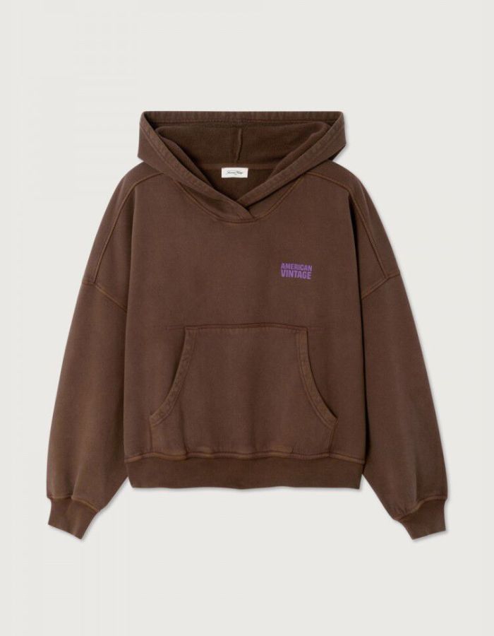 Sweat Capuche Plizzy Chataignier Vintage