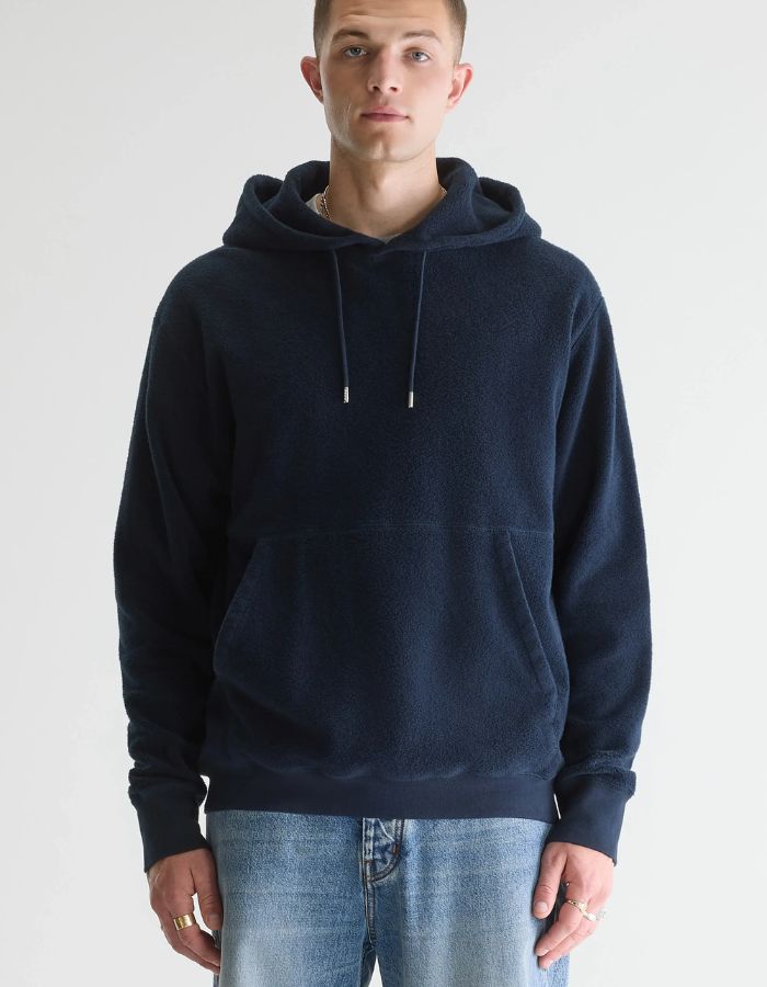 Sweatshirt homme Mattis Parker bleu encre à capuche Bellerose