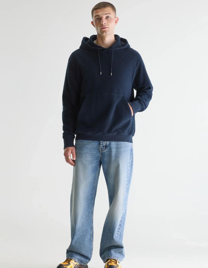 Sweatshirt homme Mattis Parker bleu encre à capuche Bellerose