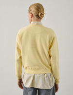 Sweatshirt Artemis Jaune Pale Soeur en molleton coton bio, coupe droite, dos et manches raglan.