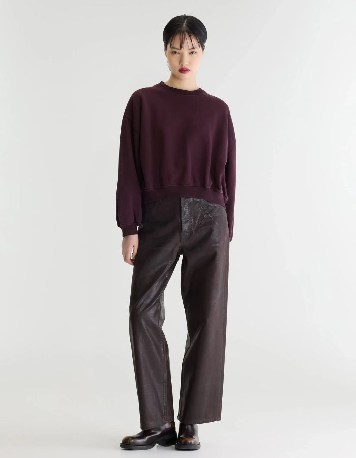 Sweatshirt court Fancy Burgundy bordeaux pour femme Bellerose