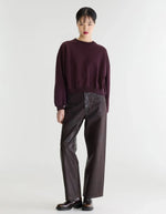 Sweatshirt court Fancy Burgundy bordeaux pour femme Bellerose