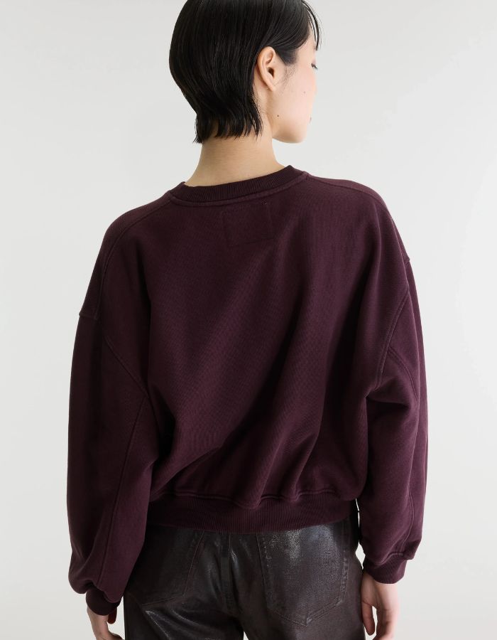 Sweatshirt court Fancy Burgundy bordeaux pour femme Bellerose