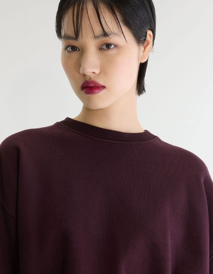 Sweatshirt court Fancy Burgundy bordeaux pour femme Bellerose