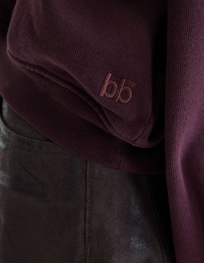 Sweatshirt court Fancy Burgundy bordeaux pour femme Bellerose