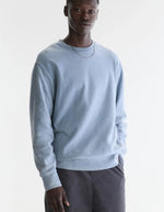 Sweatshirt homme Flake Artic bleu délavé à col rond Bellerose