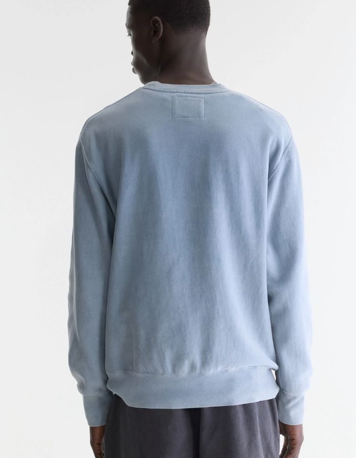 Sweatshirt homme Flake Artic bleu délavé à col rond Bellerose