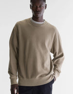 Sweatshirt homme Flake Dust kaki à col rond Bellerose