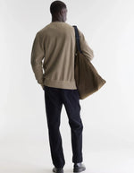 Sweatshirt homme Flake Dust kaki à col rond Bellerose
