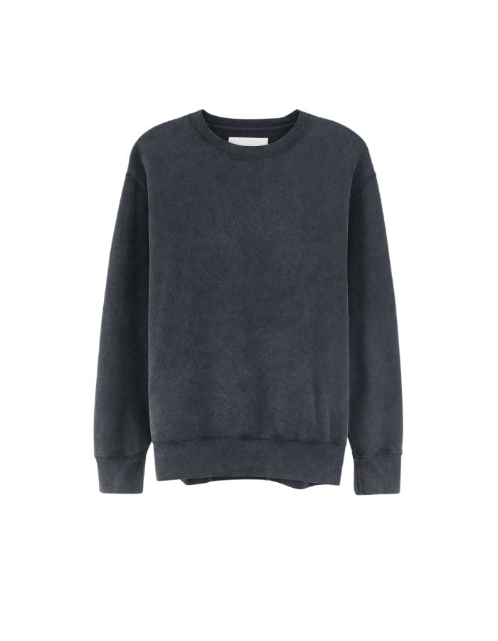 Sweatshirt homme Flake Meteorite gris foncé à col rond Bellerose