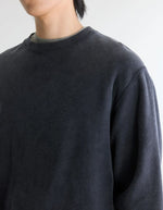 Sweatshirt homme Flake Meteorite gris foncé à col rond Bellerose