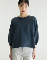 Sweat Vicske Navy Bellerose en coton bleu marine délavé