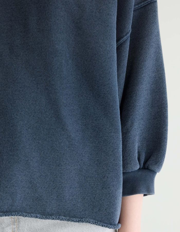 Sweat Vicske Navy Bellerose en coton bleu marine délavé