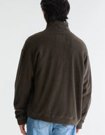Sweatshirt homme Maber Dark Brown à col zippé Bellerose