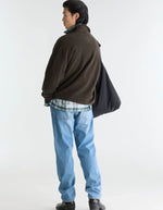 Sweatshirt homme Maber Dark Brown à col zippé Bellerose