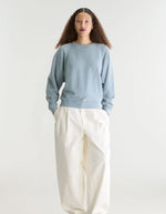 Sweatshirt Fella Metal Blue en molleton bleu délavé pour femme Bellerose
