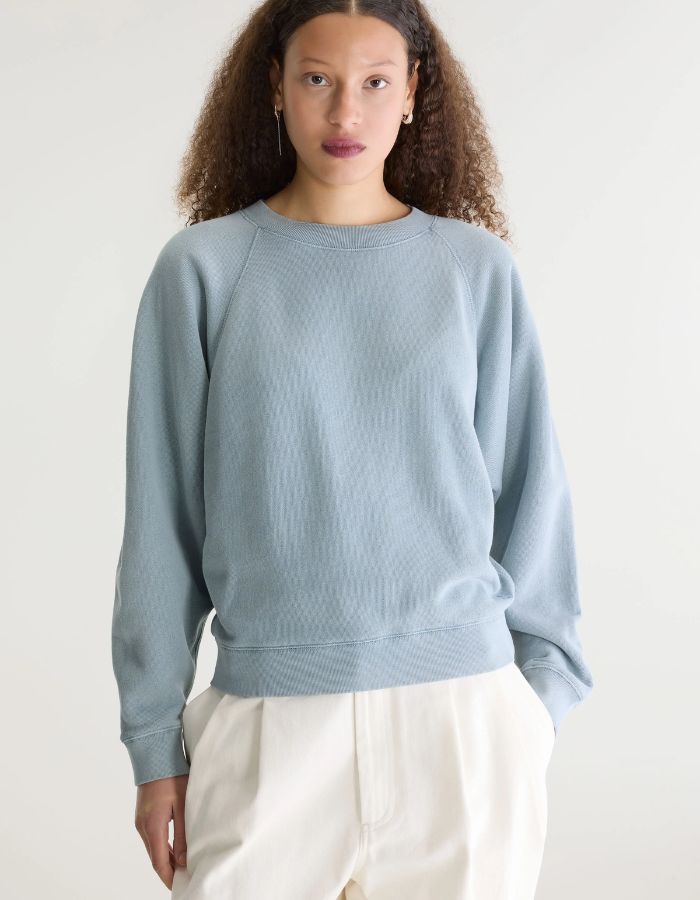 Sweatshirt Fella Metal Blue en molleton bleu délavé pour femme Bellerose