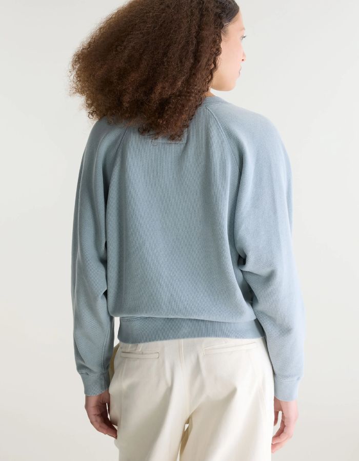 Sweatshirt Fella Metal Blue en molleton bleu délavé pour femme Bellerose