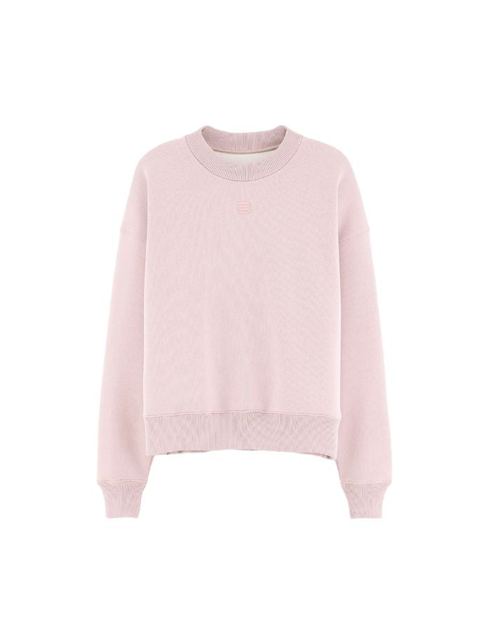 Sweatshirt Temi Glycine rose poudré à col rond pour femme Bellerose