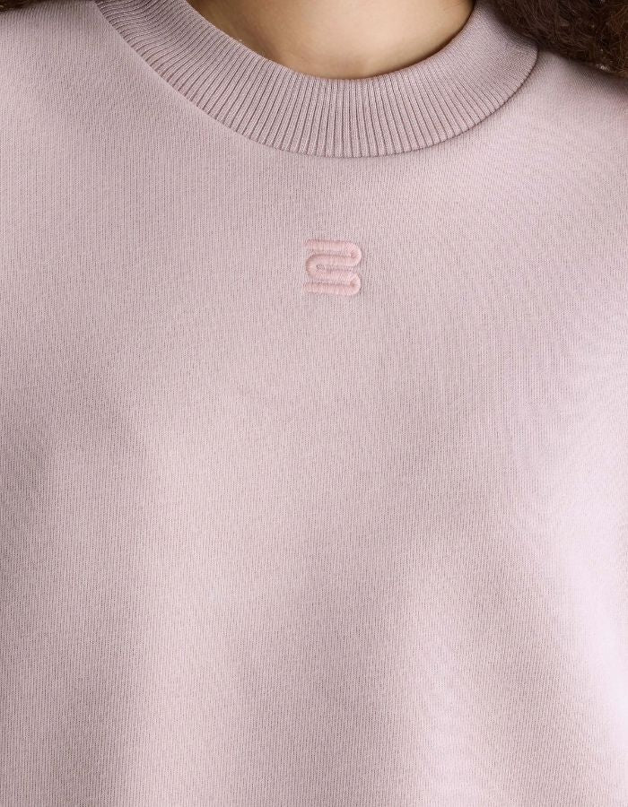 Sweatshirt Temi Glycine rose poudré à col rond pour femme Bellerose
