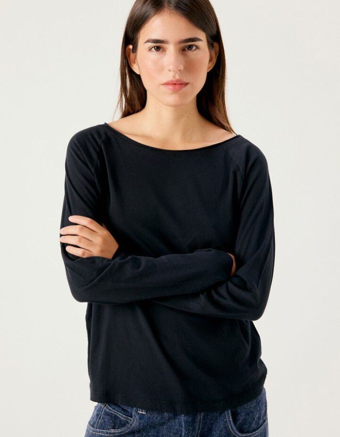 T-shirt femme Laloom noir American Vintage