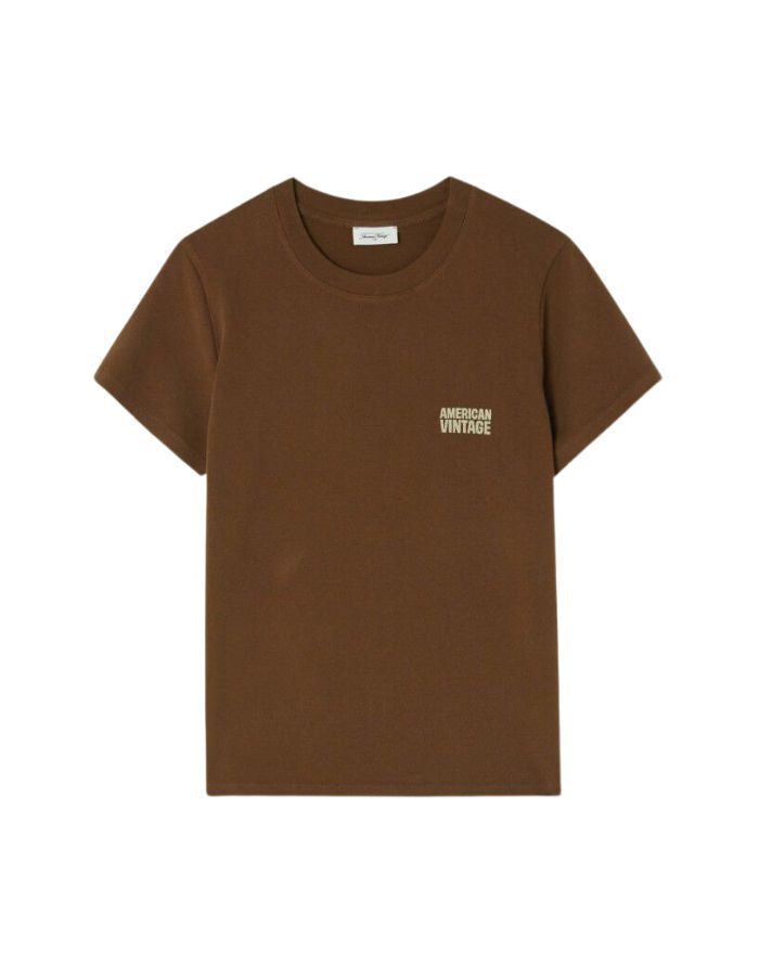 T-shirt femme Ykobow American Vintage Moka vue de face