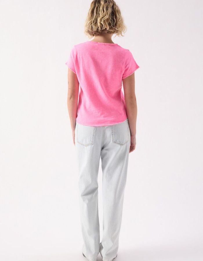 T-shirt femme Sonoma Pink Acid Fluo American Vintage 