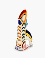 Profil du Grand vase sculptural en grès peint à la main avec motifs visages surréalistes et colorés collection Sicily par Ottolenghi