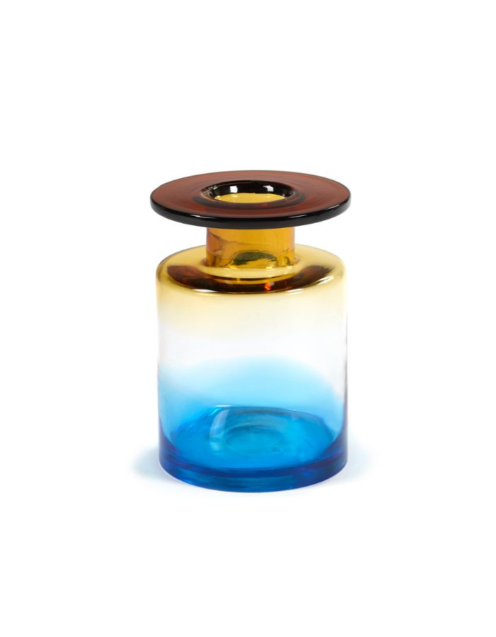 Vase Blue Amber Wind & Fire Marie Michielssen