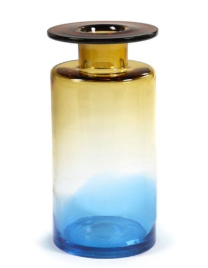 Vase L Blue Amber Wind & Fire