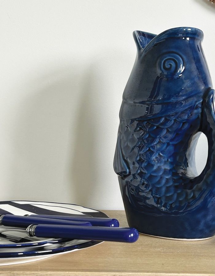 Vase Pichet Poisson Bleu