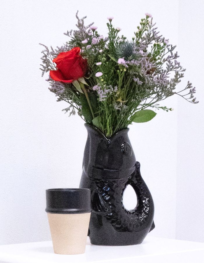 Vase Pichet Poisson Noir