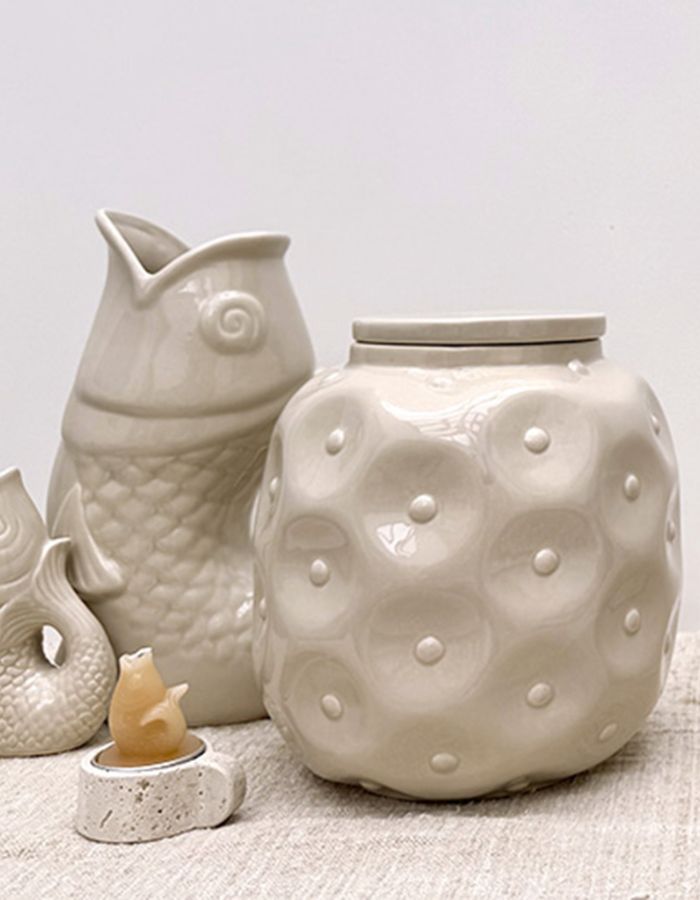 Vase Pichet Poisson Sable