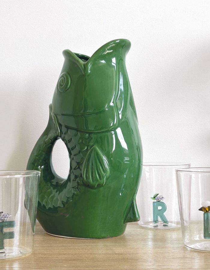 Vase Pichet Poisson Vert