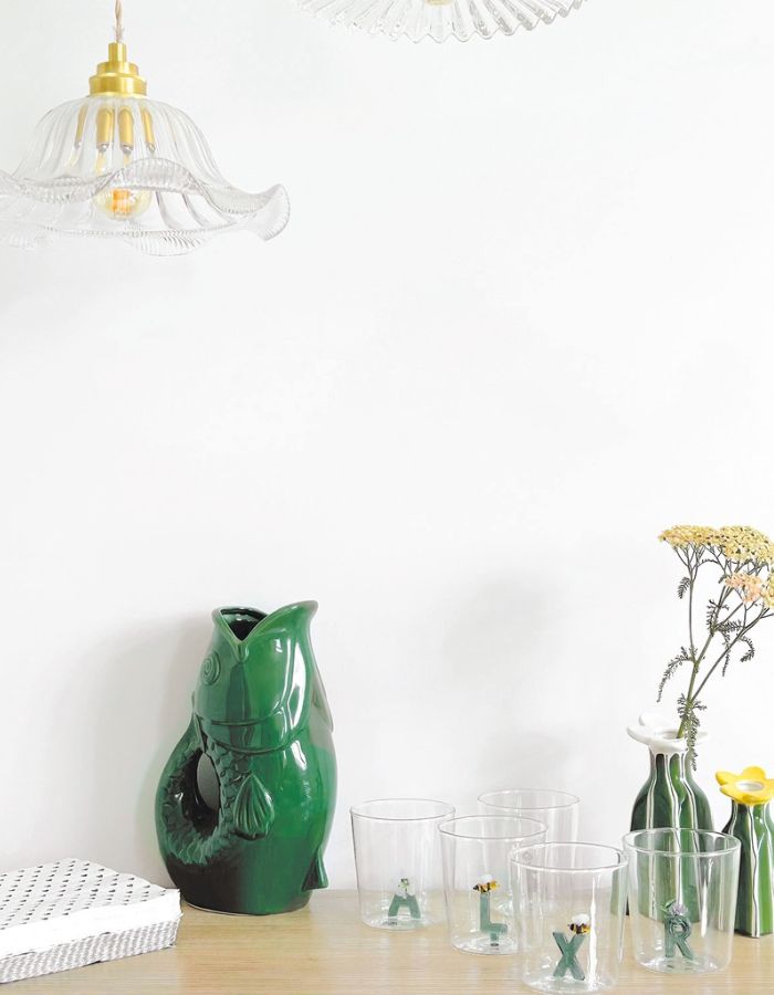 Vase Pichet Poisson Vert