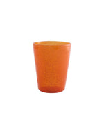 Verre en plexi orange mandarine Memento Synth avec bulles d'air, incassable.