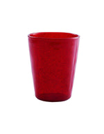 Verre Memento Synth rouge en plexi avec bulles d'air, incassable et recyclable.