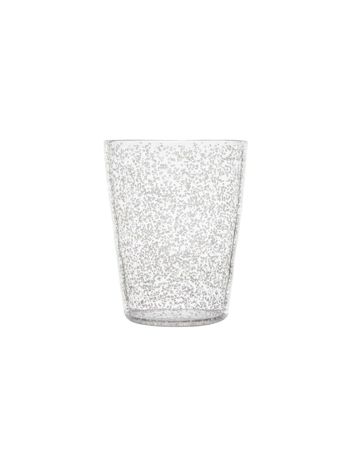 Verre Memento Synth Transparent en plexi avec bulles d'air délicates, incassable et recyclable.