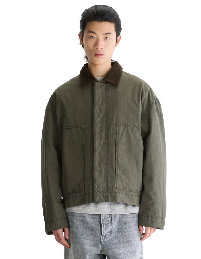 Veste homme Plod Thyme vert thym en coton ripstop Bellerose