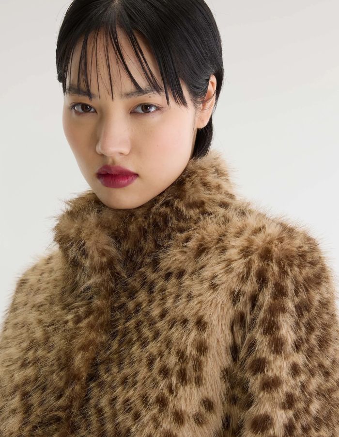 Veste femme Enjoy Display A en fausse fourrure léopard Bellerose