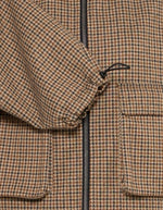 Veste courte Esolu Brown Check pied-de-poule – ICHI