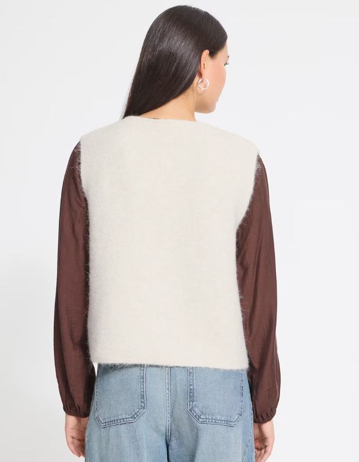 Gilet sans manches Panora Birch Melange – ICHI