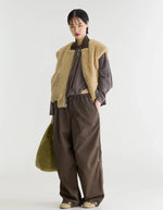Veste sans manches réversible Haalo léopard et teddy beige Bellerose