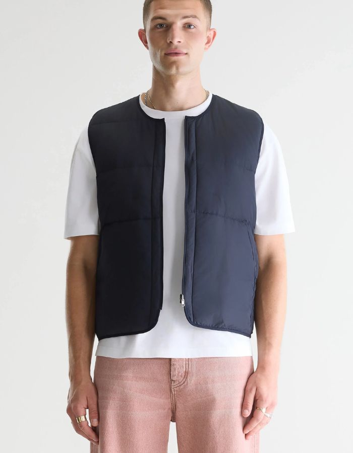 Veste sans manches homme Hoch Navy matelassée Bellerose